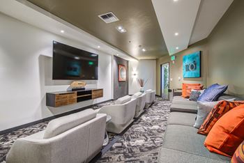 Media room with tv 
